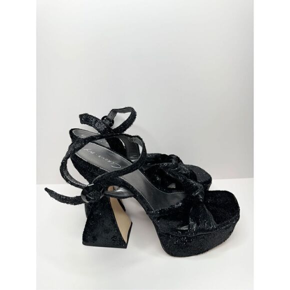 Circus by Sam Edelman Sandals Womens Size 10 Black Platform Open Toe Heels - Picture 3 of 9